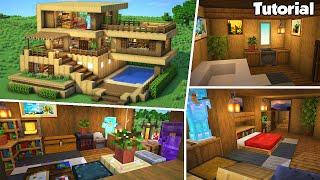 Minecraft: Survival Wooden House #2 Interior Tutorial - How to Build -Material List in Description!