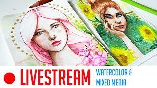  LIVESTREAM - Drawing Faces & Mixed Media FUN!