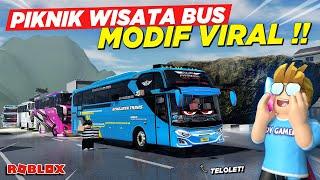 PIKNIK WISATA BUS TELOLET BASURI MODIFIKASI VIRAL KE TEBING !! ROLEPLAY BUS INDONESIA - Roblox