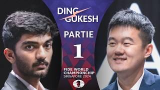 GUKESH vs DING || Partie 1 || Schach WM 2024