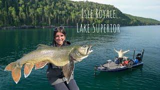 Chasing GIANT Fish 30 Miles Off Shore In A Bass Boat! | Isle Royale National Park