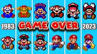 Evolution of Super Mario Game Over Screens & Death Animations (1983-2023)