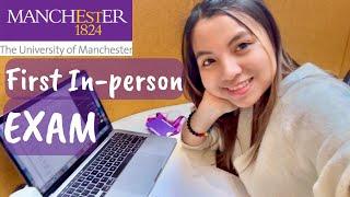 in-person EXAM vlog at Uni of Manchester| Taking exam at Hogwarts, 3 am library and more