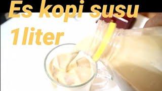 CUMA 4 BAHAN RAHASIA BIKIN ES KOPI SUSU 1 Liter yang Enak ,, di Saat Lock-Down