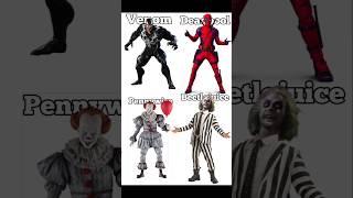 Monster mashup - Deadpool X Pennywise X Venom & Beetlejuice #horror #horrorart #digitalart #shorts