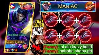 Alucard Build 6x Haas Claw! | Enemy Laugh at my Build! | Maniac Gameplay! (Enemy Shocked!)