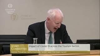 Paul Kelly CEO of Fáilte Ireland talks about Covid crisis at Oireachtas Transport Committee