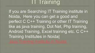 C C++ Training Institutes in Noida