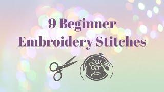 Beginner Embroidery Stitches