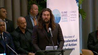 Jason Momoa (Actor and Ocean Activist) at the Small Islands Event