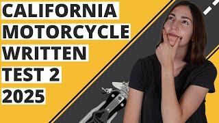 California DMV Motorcycle Written Test 2 2025 (60 Questions with Explained Answers)
