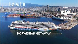 Norwegian Getaway Kruvaziyer Gemisinin İzmir ziyareti | DJI MINI 4 PRO ile Kaydedilmiştir