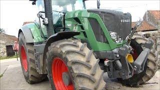 Massive Fendt 828 tractor visits the farm
