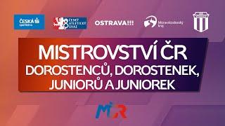 1. den - MISTROVSTVÍ ČR JUNIORŮ, JUNIOREK, DOROSTENCŮ A DOROSTENEK NA DRÁZE - Ostrava 2024