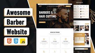 Let's Build an Awesome Barber Website Using HTML CSS JavaScript