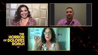 THE HORROR OF DOLORES ROACH (SERIES) - JUSTINA MACHADO & ALEJANDRO HERNANDEZ INTERVIEW (2023)