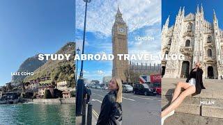 STUDY ABROAD VLOG | London, Milan, Lake Como