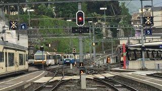 Driver’s Eye View : Switzerland Montreux-Zweisimmen Golden Pass Train 2016