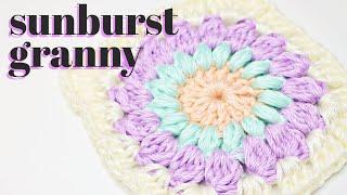 Sunburst Granny Square Tutorial | Granny Square Blanket Idea