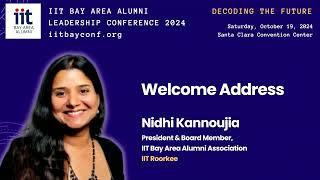 IITBAA LC24 - Conference Opening Remarks by Nidhi Kannoujia, President, IITBAA