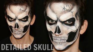 Realistic Skull — Halloween Makeup and Face Painting Tutorial