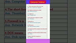 General knowledge questions & Answers #gk #computer #competitive #word