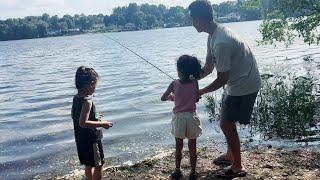 Fishing With Bobber and Worm - Kids First Fish