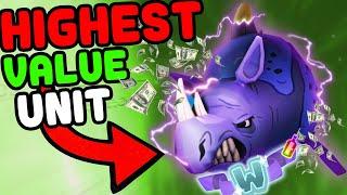 HIGHEST VALUE UNIT EVER?! MYTHIC SEA RHINO!! SpongeBob Tower Defense Roblox