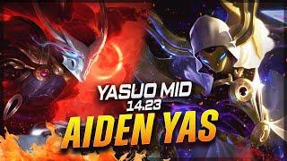 AIDENYASUO - Yasuo vs Kassadin MID Patch 14.23 - Grandmaster Yasuo Gameplay