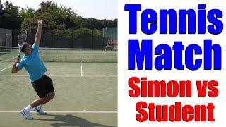 Simon vs 18 Year Old Student - Tennis Match - Top Tennis Training