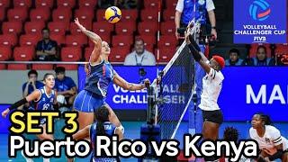 PUERTO RICO VS KENYA Set 3 Full Video | FIVB Challenger Cup 2024 | Puerto Rico vs Kenya FIVB Live