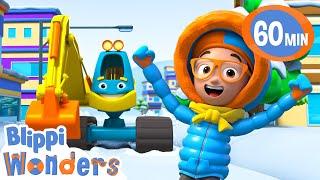 Dance with the Snowy Excavator ! | Blippi Wonders Educational Videos for Kids