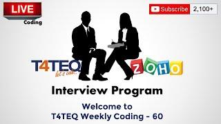 T4TEQ Weekly Coding - 60 - Zoho Interview - Substring in 2D Array