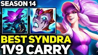 RANK 1 BEST SYNDRA IN THE WORLD 1V9 CARRY GAMEPLAY! | Season 14 League of Legends