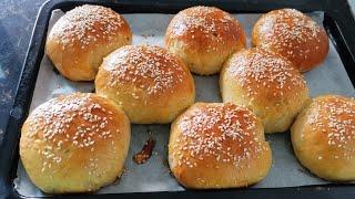 Easy Burger Buns Recipe | Buns bread Recipe | hand knead bread | Krizanni's kitchen