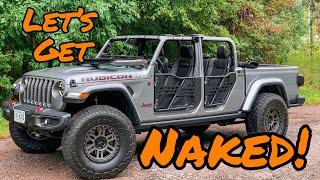 Stripping Our Jeep Gladiator! Topless and Doorless