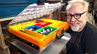 Adam Savage Prototypes His Dream Hardware Storage System