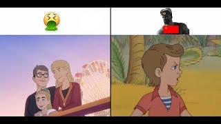 Virgin american cartoons VS chad soviet cartoons