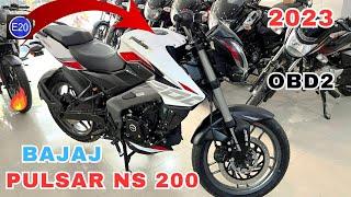 2023 Bajaj Pulsar NS 200 Pearl White Color ReviewE20| OBD2 |New Updates | On Road Price 