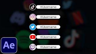 Social Media Lower Third Tutorial in After Effects | After Effects Tutorial