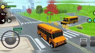 School Bus Driving Gameplay #schoolbusgame #schoolbusdriver #schoolbusgame #Gameplay