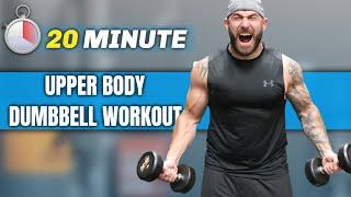 20 MIN UPPER BODY DUMBBELL WORKOUT AT HOME (This is Intense)