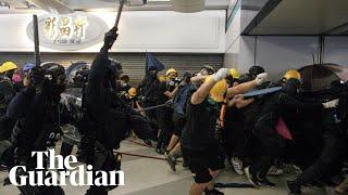 Yuen Long: teargas, pepper spray and rubber bullets as police storm transit station