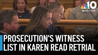 Prosecutors unveil witness list for Karen Read retrial