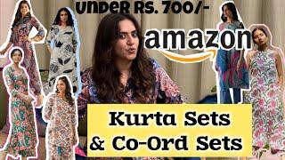 Amazon Kurta sets and Co-Ord Sets Haul |Kurta Sets under INR 700/- | Amazon Try on haul #amazonhaul