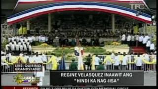 Regine Velasquez @ Noynoy Aquino Inauguration - Hindi Ka Nag-Iisa (LIVE)