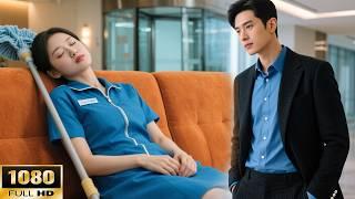 A cleaning girl fell asleep in the lobby, Billionaire CEO passed by and instantly fell for her!