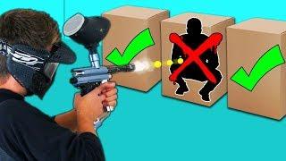 DONT Shoot the Person in the Mystery Box Challenge!! (Paintball Edition)