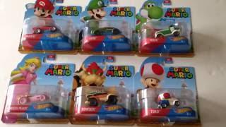 Super Mario Hotwheels Complete Set Unboxing and Race