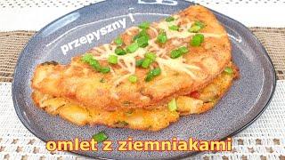 Zostały ziemniaki z obiadu? Polecam omlet z ziemniakami  niesamowicie pyszny  na śniadanie kolację